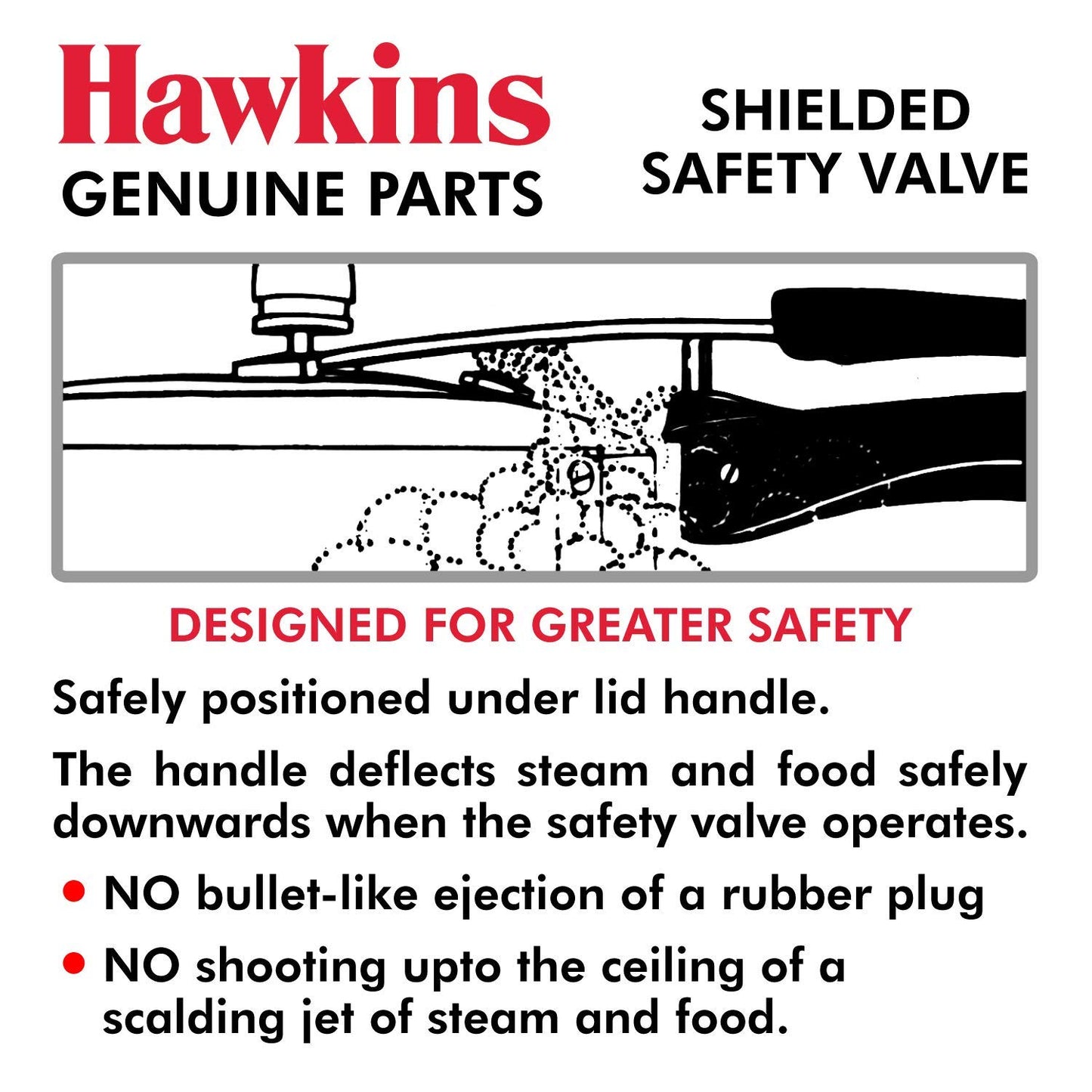 Hawkins Aluminium Safety Valve For All Hawkins Pressure Cookers From 1.5 Litre To 14 Litre, Black, Standard (BP SV), 14 Liter
