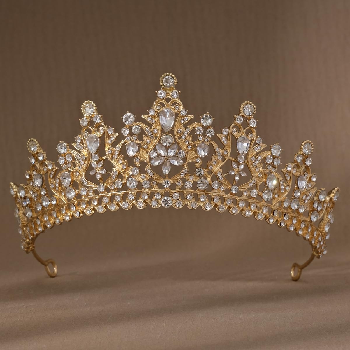 Crystal Wedding Tiara for Women - Royal Queen Crown Headband | Metal Princess Design for Bride, Birthday, Prom