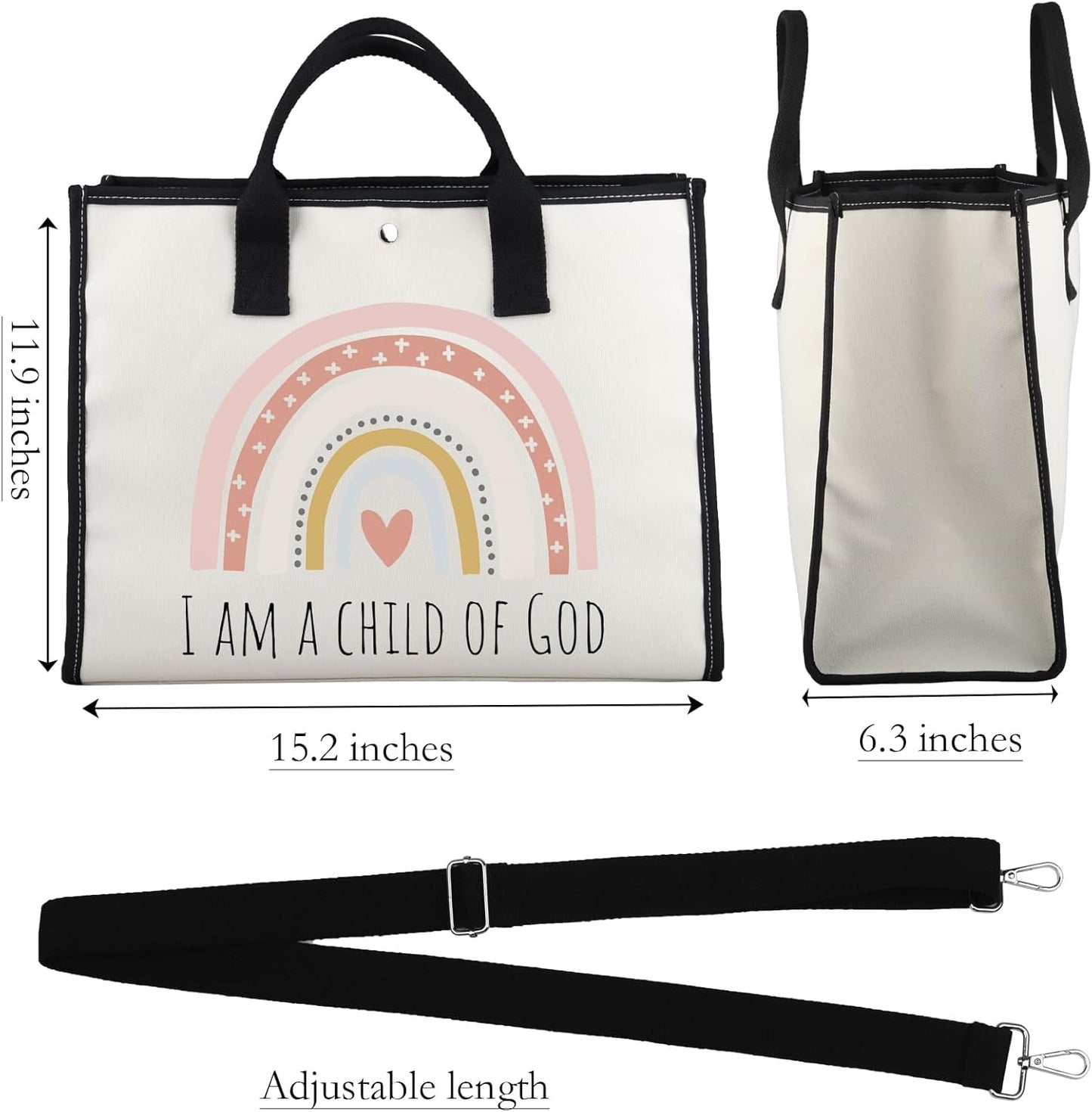 Goddaughter Gifts - I Am a Child of God First Communion & Baptism Gift | Black