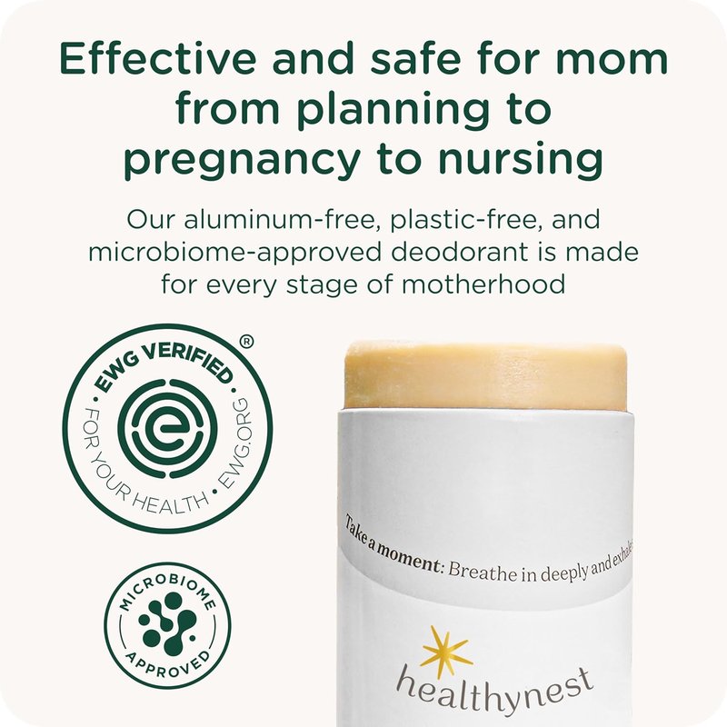 Pregnancy Safe Deodorant - HealthyBaby Pre-and-Probiotic Formula for Sensitive Skin | 3.75 oz