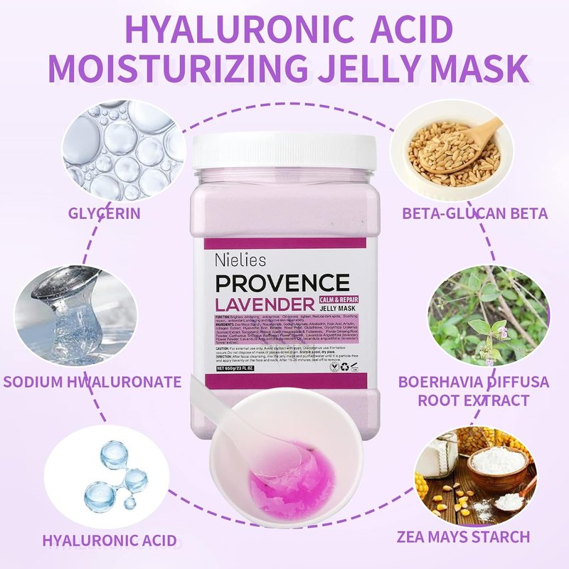 Lavender & Tea Tree Peel-Off Jelly Mask Set - Hydrating, Oil Control Facial Treatment | Perfect Gift for Men & Women