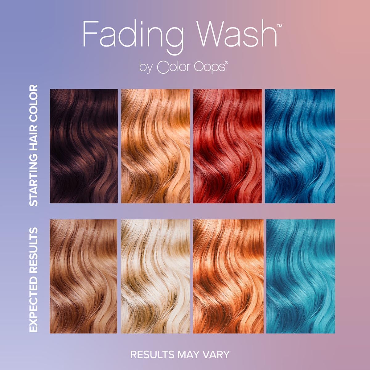 Color Oops Fading Wash Kit with Activated Charcoal, Hair Lightening Wash Gently Fades Processed Hair, Lifts 1-2 Levels of Bold Color and Brightens Tone, Vegan & Cruelty Free