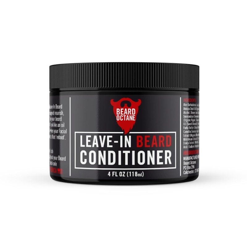 Beard Octane Leave-In Conditioner for Men | Soften & Moisturize Coarse Beards with Argan Oil - Unscented, 4 oz