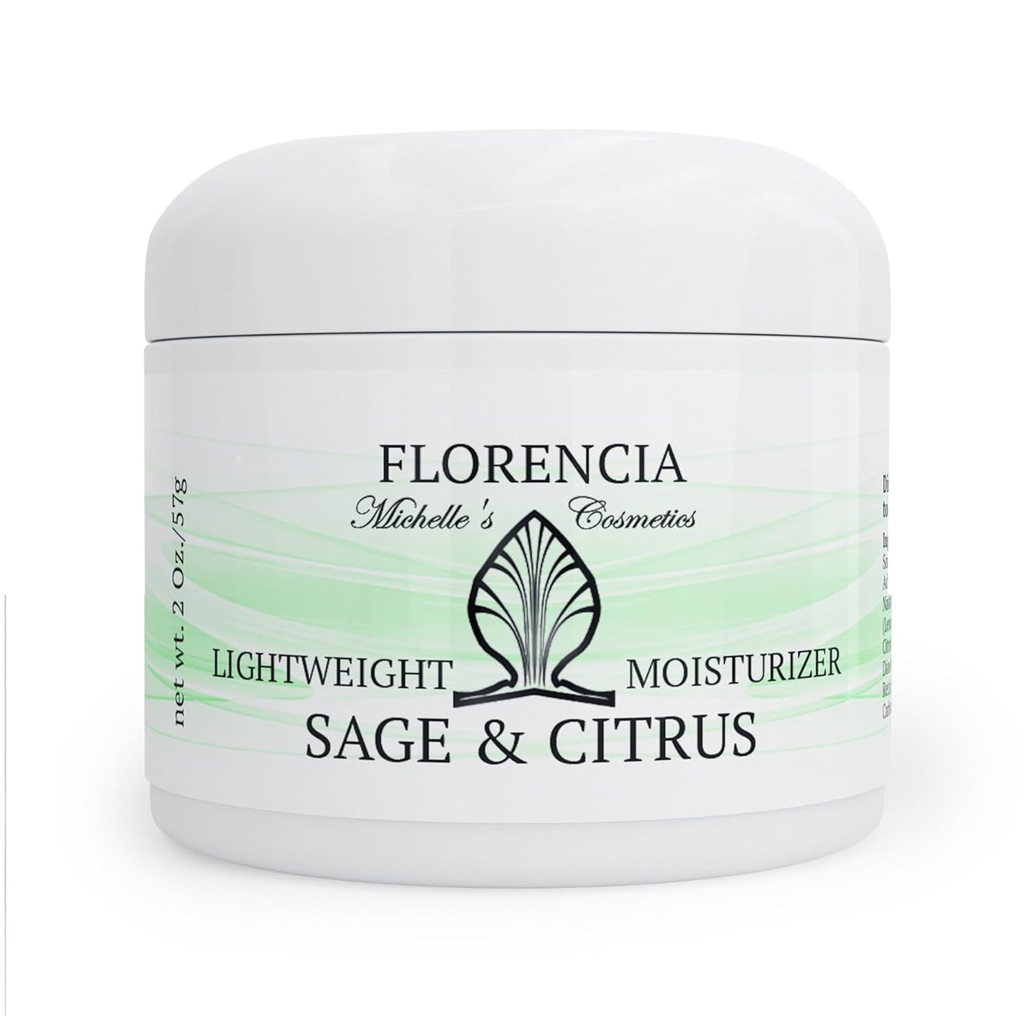 Florencia Lightweight Moisturizer - Fast-Absorbing Sage & Citrus Face Cream for Sensitive, Oily Skin | Hydrating & Nutrient-Rich