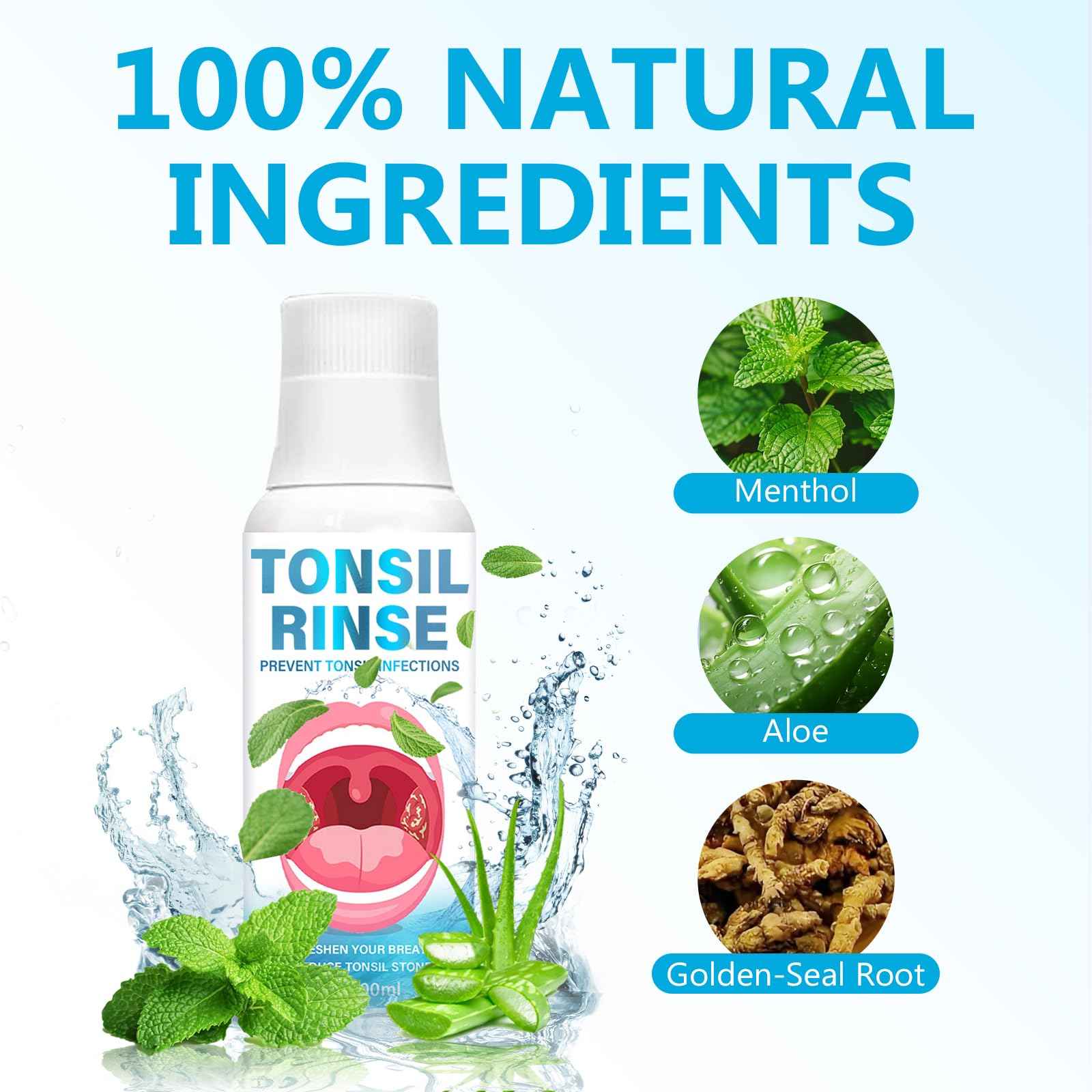 Tonsil Stone Remover, Tonsil Stone Mouthwash to Help Soothe Tonsils, Eliminate Bad Breath and Relieve Dry Mouth