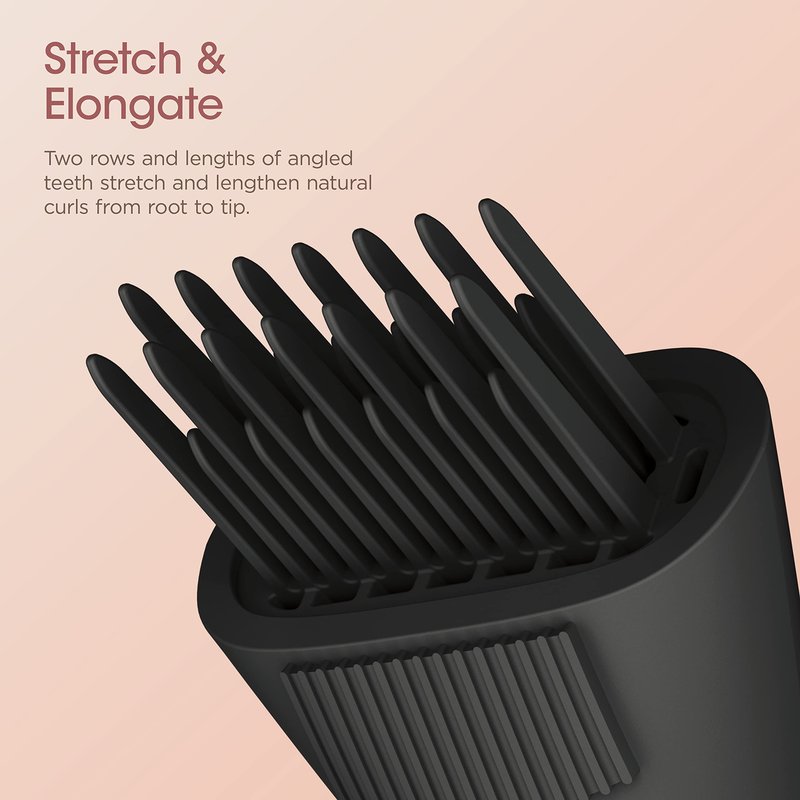 Shark XSKHD4WTCB FlexStyle Wide Tooth Comb, Blow Dryer Comb Attachment for HD400 Series, FlexStyle Air Styling & Drying System, Styling Tool, for Curly and Coily Hair, Black