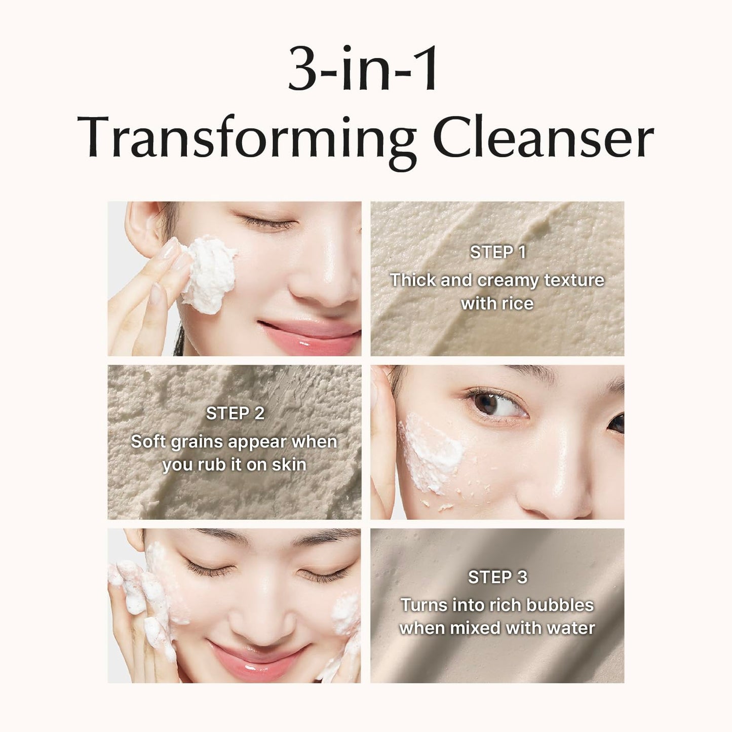 SU:M Secret Rice Nuruk Daily Exfoliating Cleanser (4.23 fl oz) - Korean Skincare Gentle Exfoliating Cleanser with Rice Nuruk Extract, PHA, and Melting Ceramide for Hydration and Smooth Skin Texture.