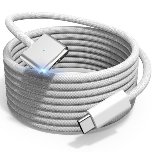 140W USB-C to Magnetic 3 Cable 6.6FT, Compatible with MagSafe 3 for MacBook Pro 14" 16" & Air 13" 15" M4 M3 M2 2021-2025 Fast Charging Cord White