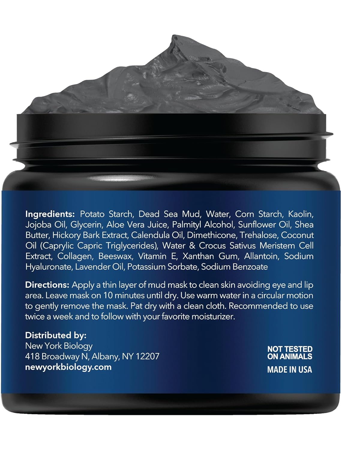 Dead Sea Mud Mask for Face & Body - Spa Quality Pore Refiner with Stem Cell & Collagen | Natural Skincare for Oily Skin | 4 oz