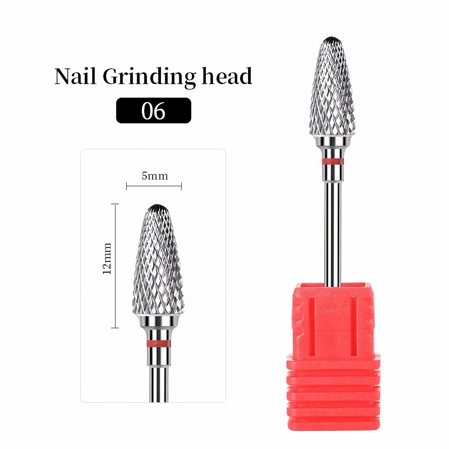 FORTMATE 10Pcs Nail Drill Bits Set, 3/32'' Diamond Drill Bits for Electric Nail Drill, Cuticle Removal, Acrylic & Gel Nails – Professional E-file Bit Kit for Manicure Pedicure Home Salon