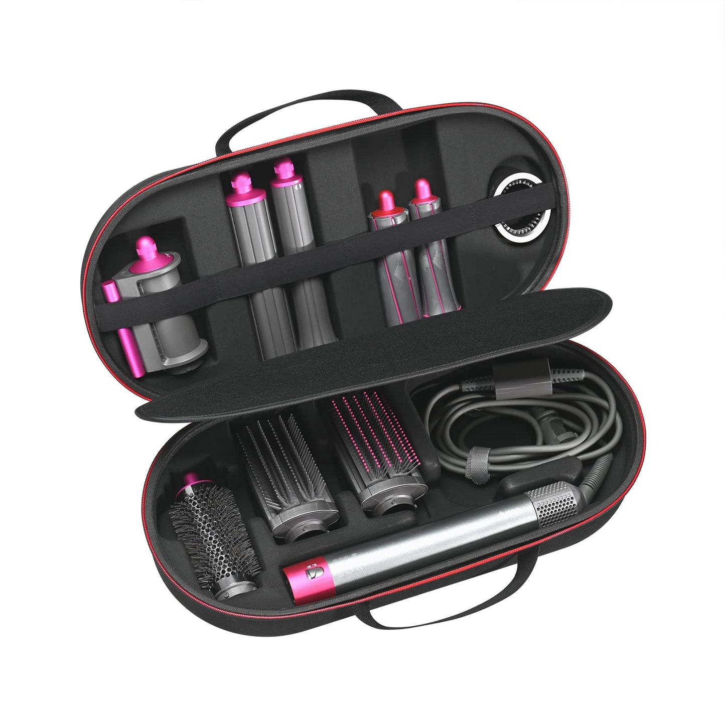 RLSOCO Travel Case for Dyson Airwrap Complete Long/Complete Styler HS08 HS05 HS01,NOT for Dyson Airwrap i.d. - Fits 4pcs Long Barrels or Short Barrels - Black (Case Only,Hair Styler is not Included)