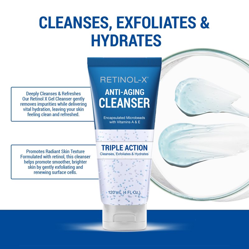 Skincare Retinol X Anti-Aging Cleanser 4 O.z. Tube Triple Action (2 Pack)