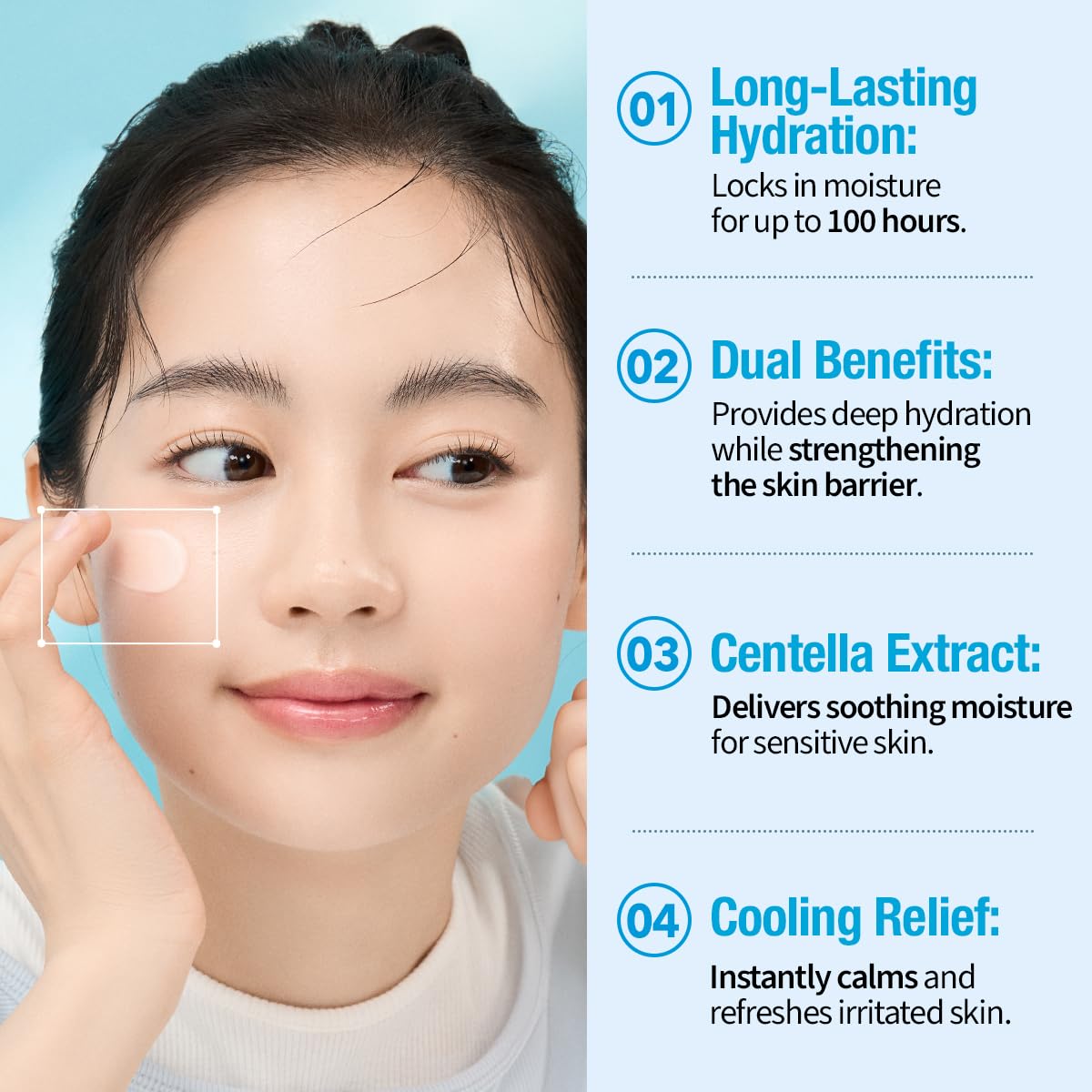 GOODAL Heartleaf Hyaluron Soothing Cream for All Skin Type, Deep Hydration, Long Lasting Moisture