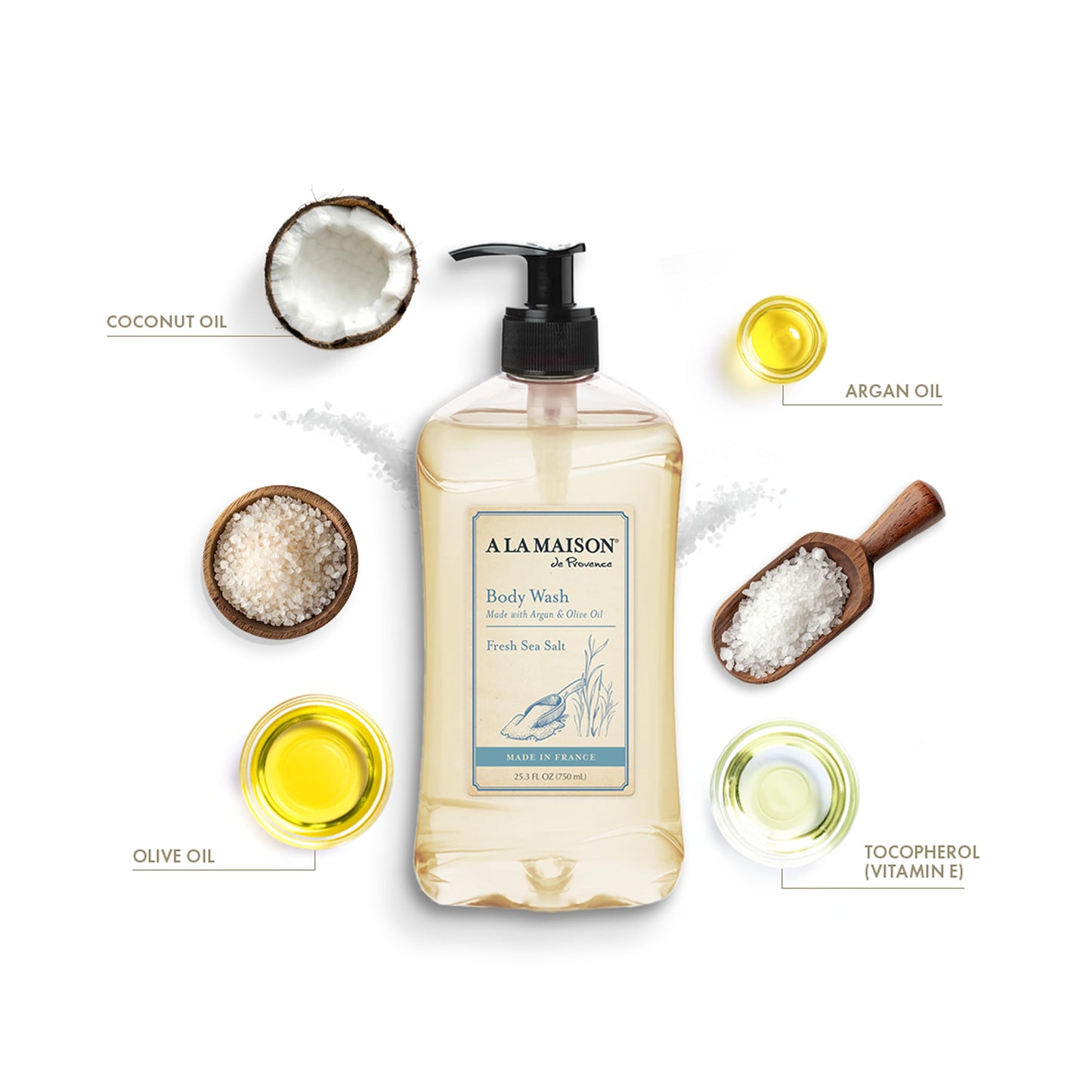 A LA MAISON Fresh Sea Salt Body Wash 25.36 Fl Oz, 2 Pack