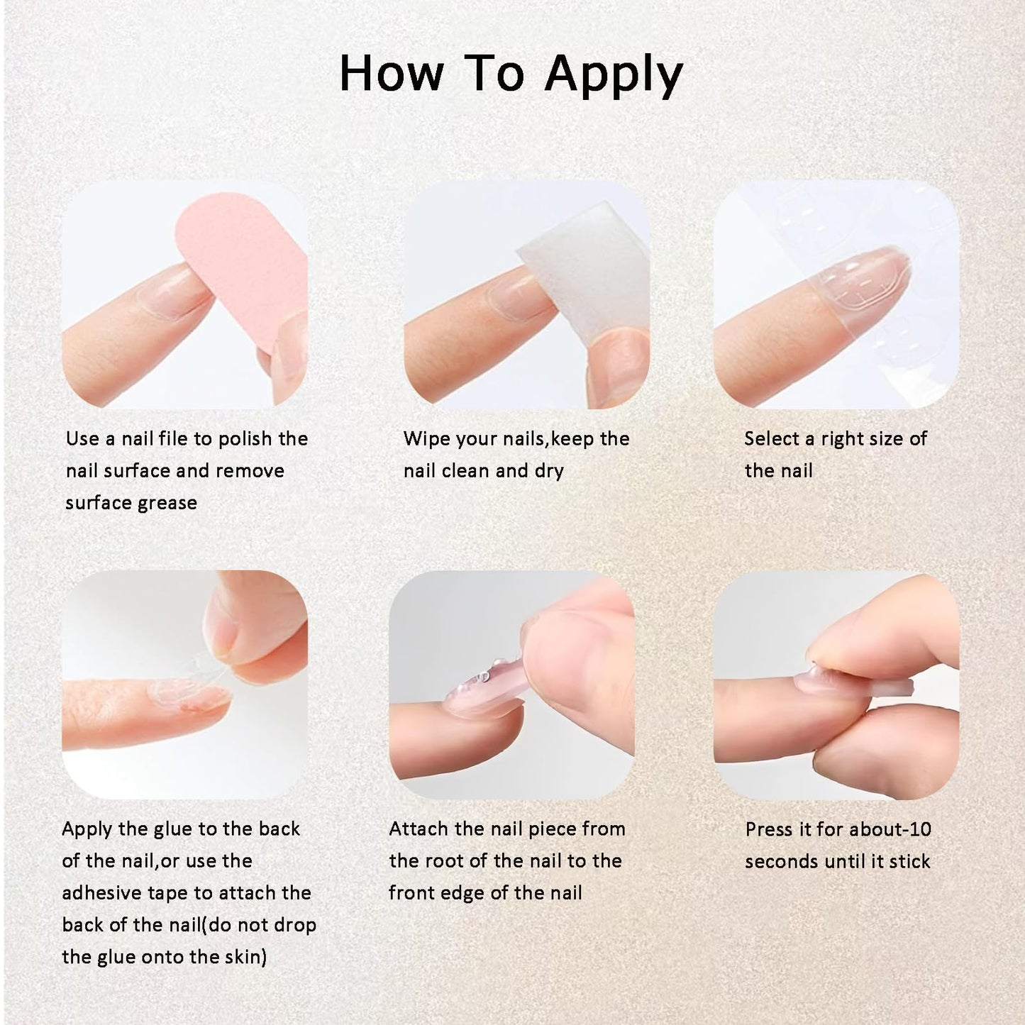 FORBELOVED NAILS,Nude Hand-pained Leopard Handmade Press On Nails,Medium Almond Glue On Nails,Charming 3D Texture Tails False Nails For Women And Girls,10Pcs/Set With Glue,(Nude-L),FOB