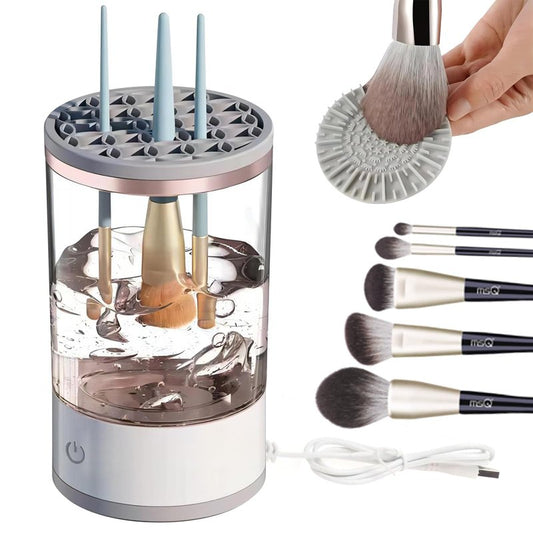 WALULAN Makeup Brush Cleaner, Automatic Brush Washer, Quick Dry Rechargeable Power Cleaning Brushes