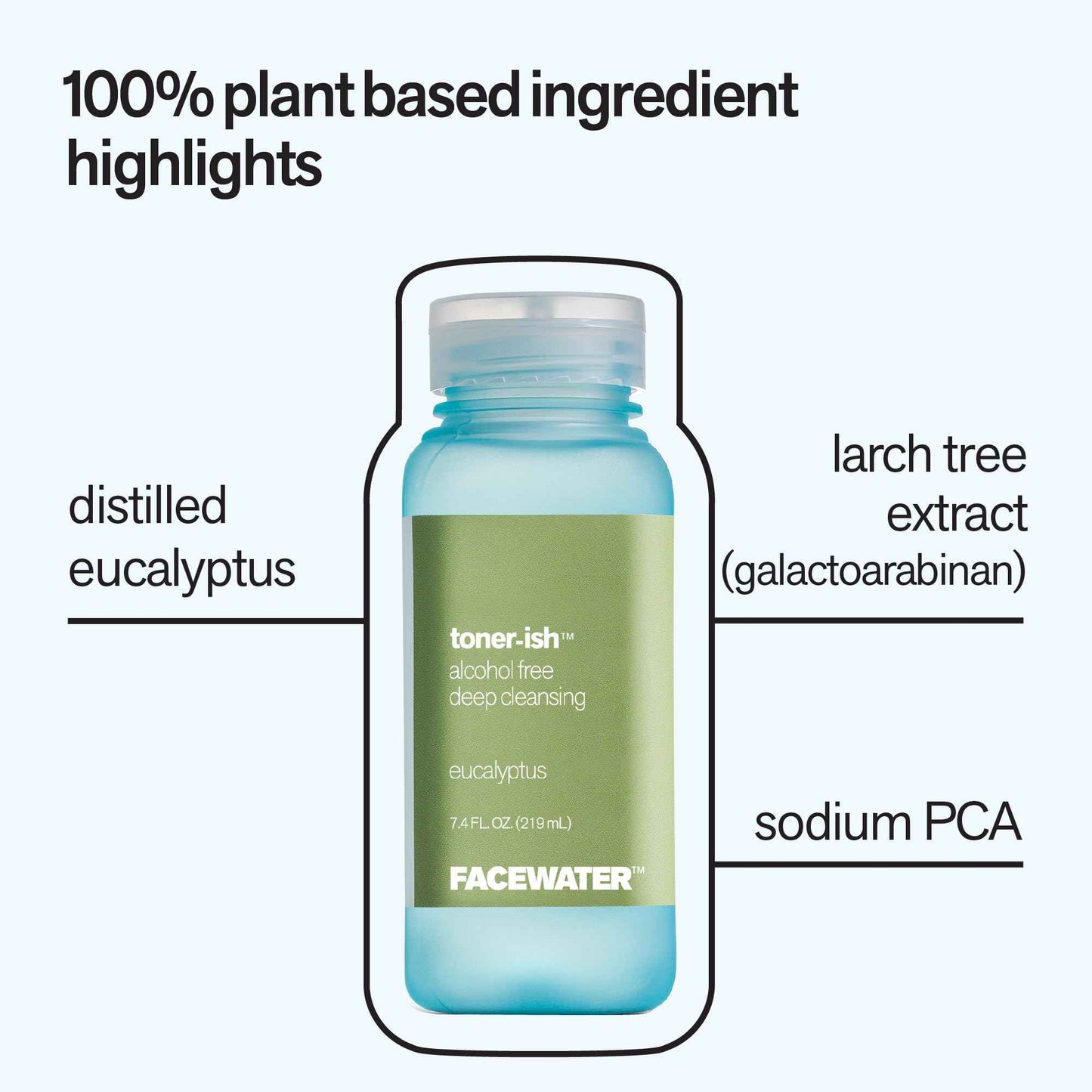 Facewater Toner-ish Deep Cleansing Eucalyptus Alcohol Free Toner