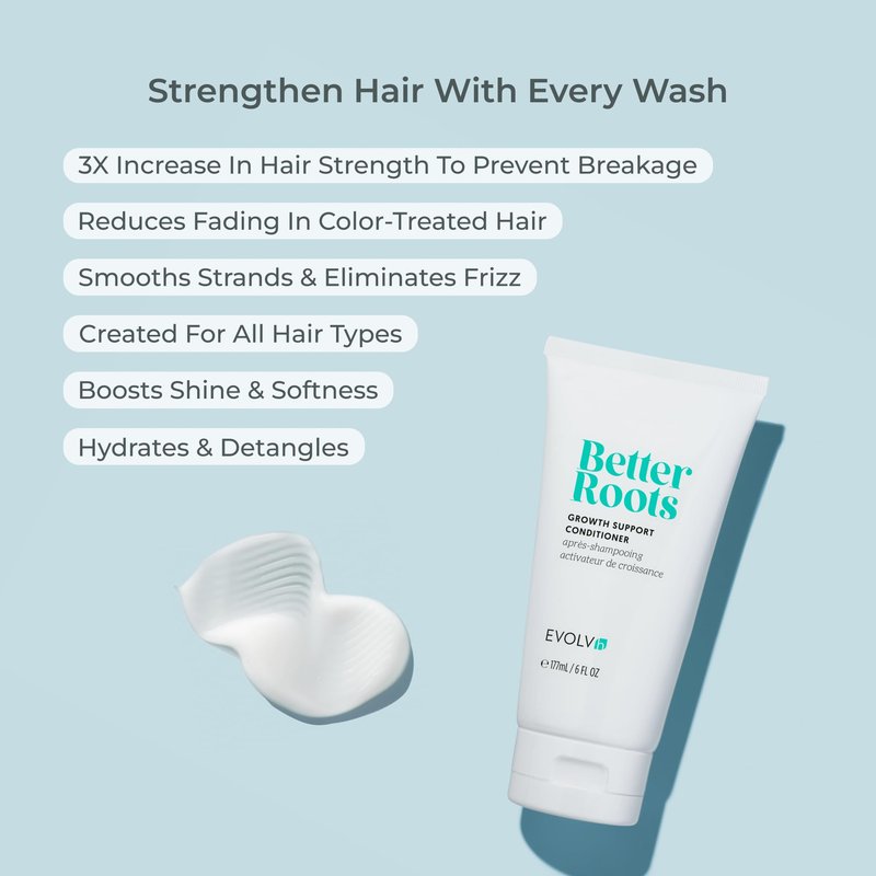 EVOLVh - Better Roots Growth Support Conditioner | Vegan, Non-Toxic, Clean Hair Care (6 fl oz | 177 mL)