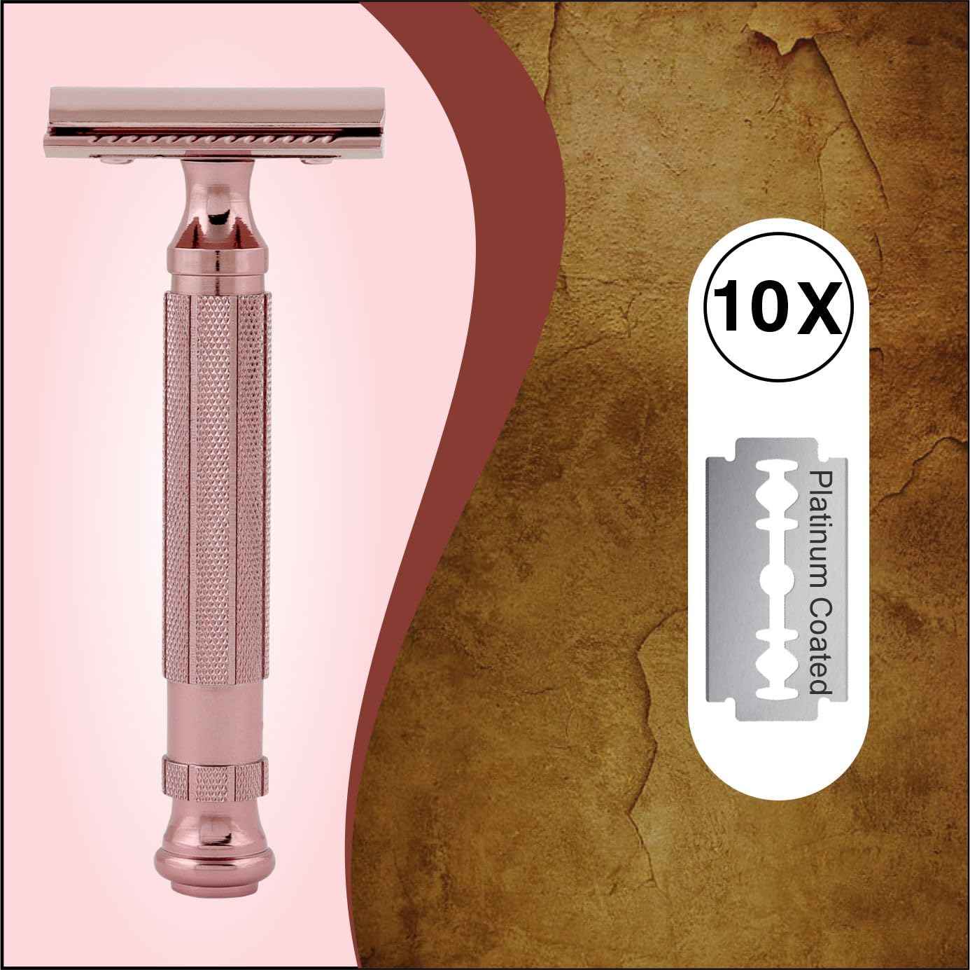 Pearl Shaving Double Edge Close Comb Safety Razor - Reusable Eco Friendly Metal Razor | Premium DE Men's Safety Razor