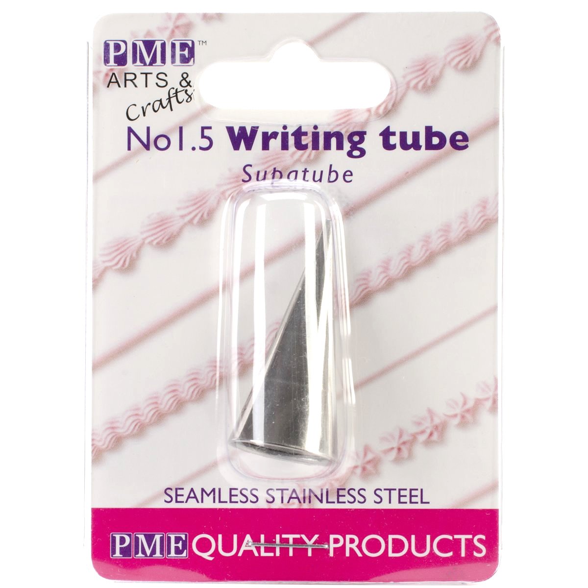 PME - ST1.5 Seamless Stainless Steel SupaTube Writer #1.5 Decorating Tip, Standard, Silver
