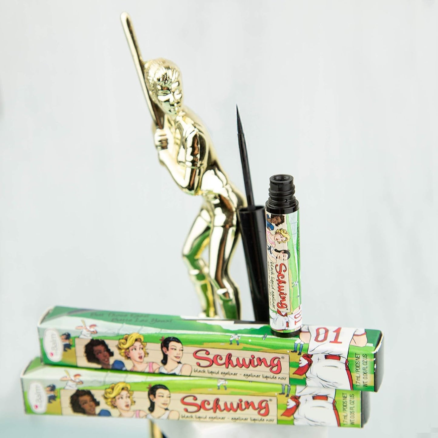 theBalm Liquid Eyeliner - Black Matte Finish for Bold Eyes | 0.05 Fl Oz