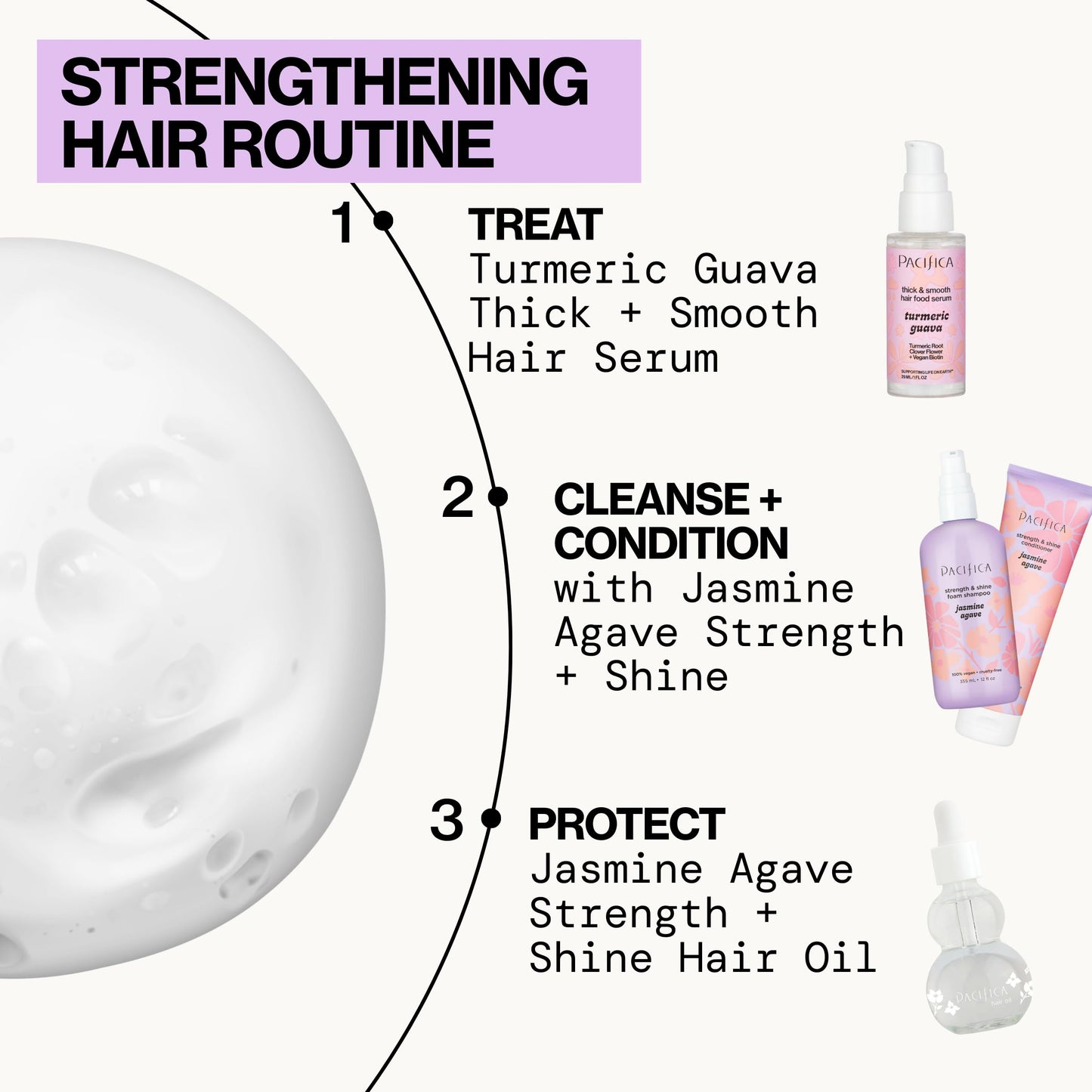 Pacifica Jasmine Agave Strength & Shine Conditioner – Repair Treatment for Dry, Damaged & Bleached Hair, Strengthens & Restores Shine, Clean Beauty, Vegan Cruelty-Free Dermatologist Tested