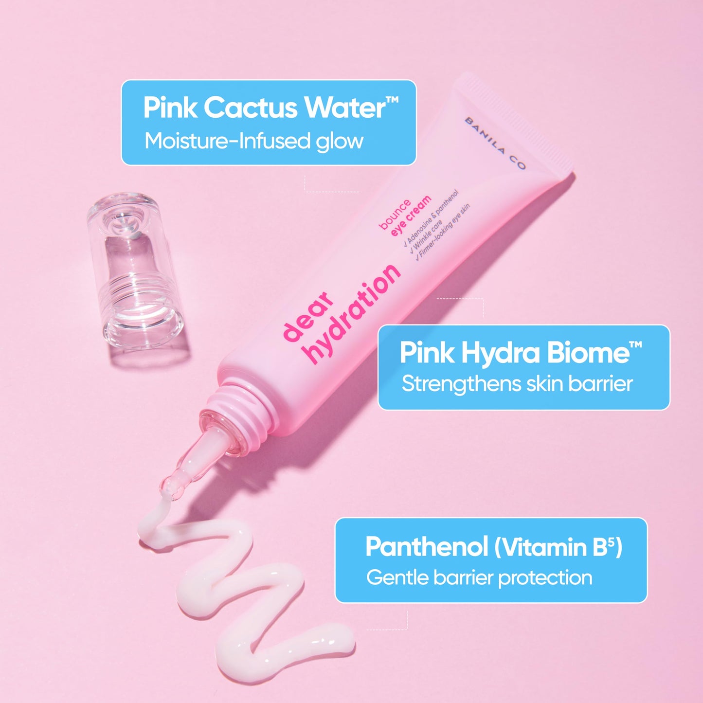 BANILA CO Dear Hydration Bounce Eye Cream | Hydrating & Nourishing Eye Serum for Undereyes | Reduce Dark Circles and Puffiness with Panthenol (20ml / 0.67 fl oz)