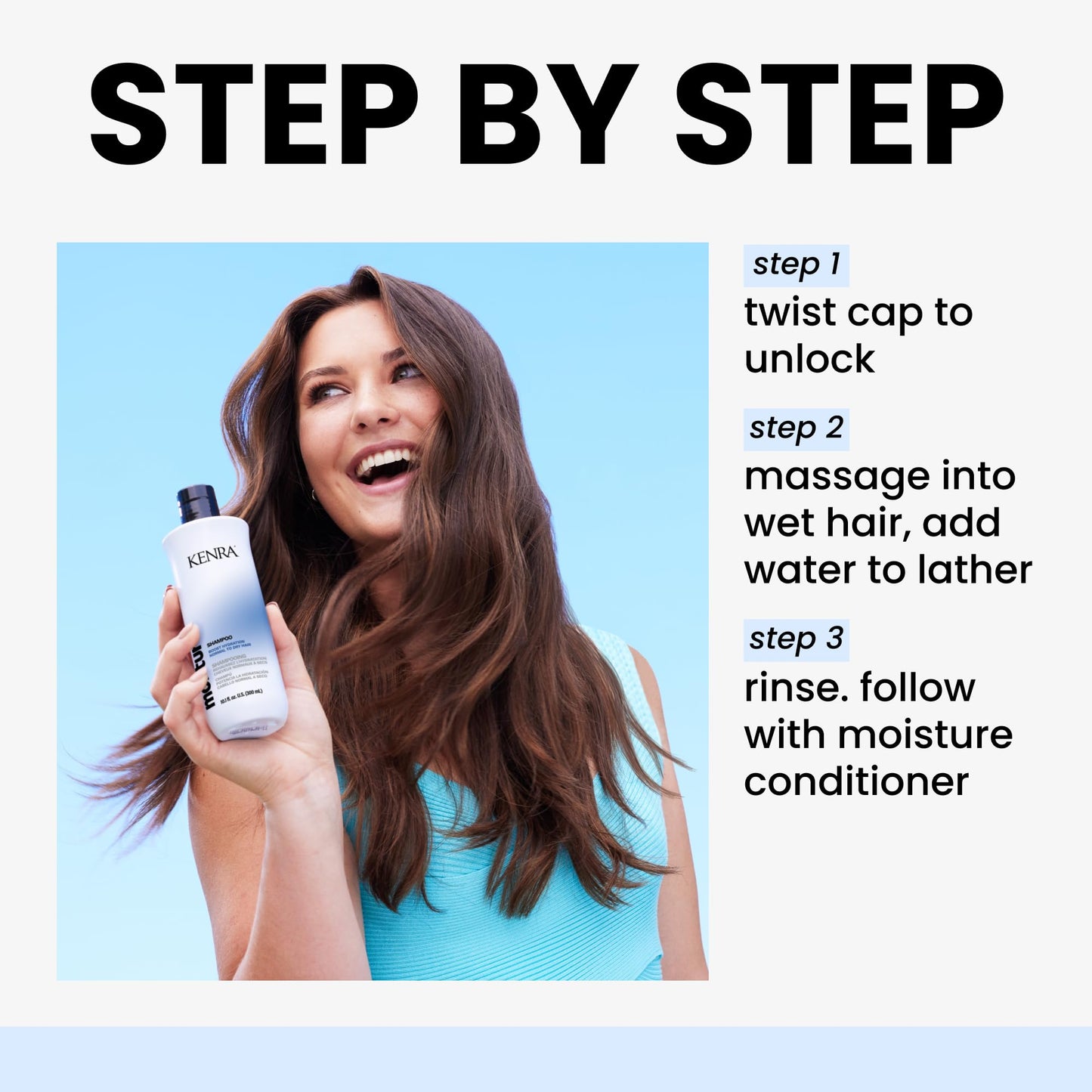 Kenra Professional Moisture Shampoo | Boost Hydration | Improve Manageability and Shine | Nourish Dry Hair | Color Safe | Effortless Detangling | Normal to Dry Hair | 10.1 fl. oz.