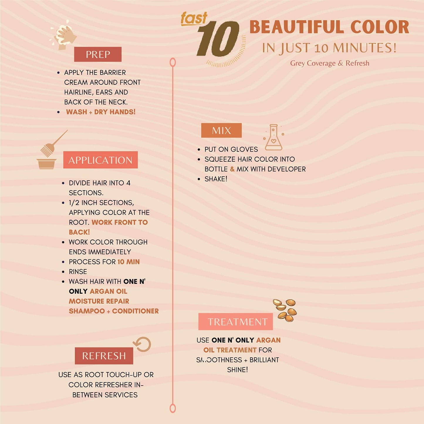 One 'N Only Fast 10 Permanent Hair Color Kit - Hair Dye for Women with Argan Oil to Maintain Moisture Balance - Advanced Micro-Pigments for Natural Tones (8G Golden Light Blonde)