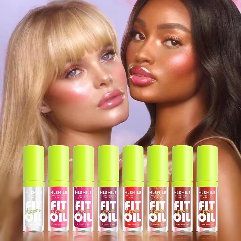 MLSMILE 8 Colors Lip Oil Lip Glaze Set, Tinted Gloss Lip Gloss Oil, Plumping Moisturizing and Nourishing Lips, Long Lasting Fresh and Smooth Lip Care Set - C#