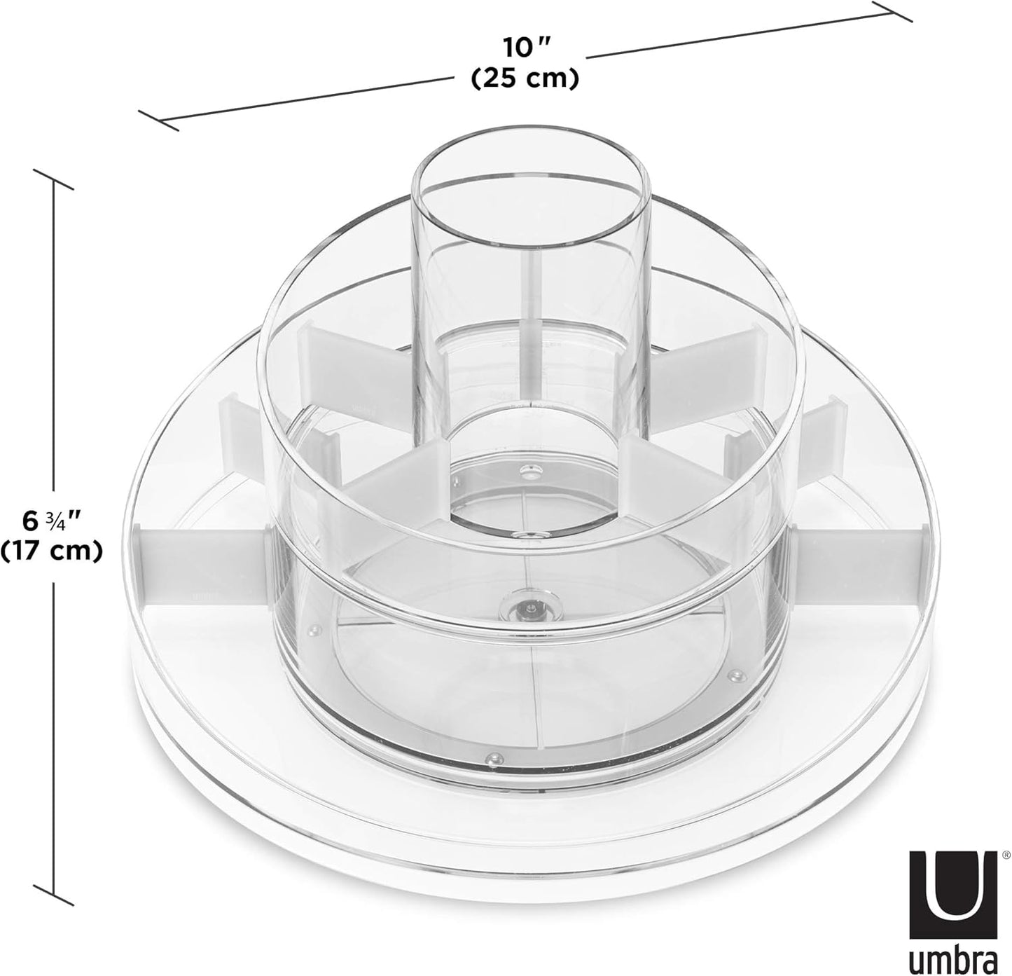 Makeup Organizer - Umbra Cascada Clear Acrylic Design | Compact & Stylish