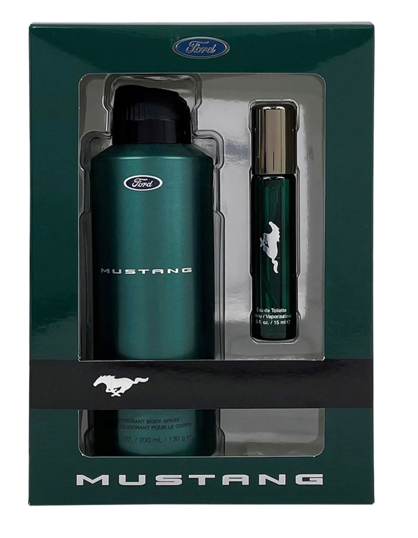Mustang Green 2 Piece Mens EDT & Deodorant Body Spray Set