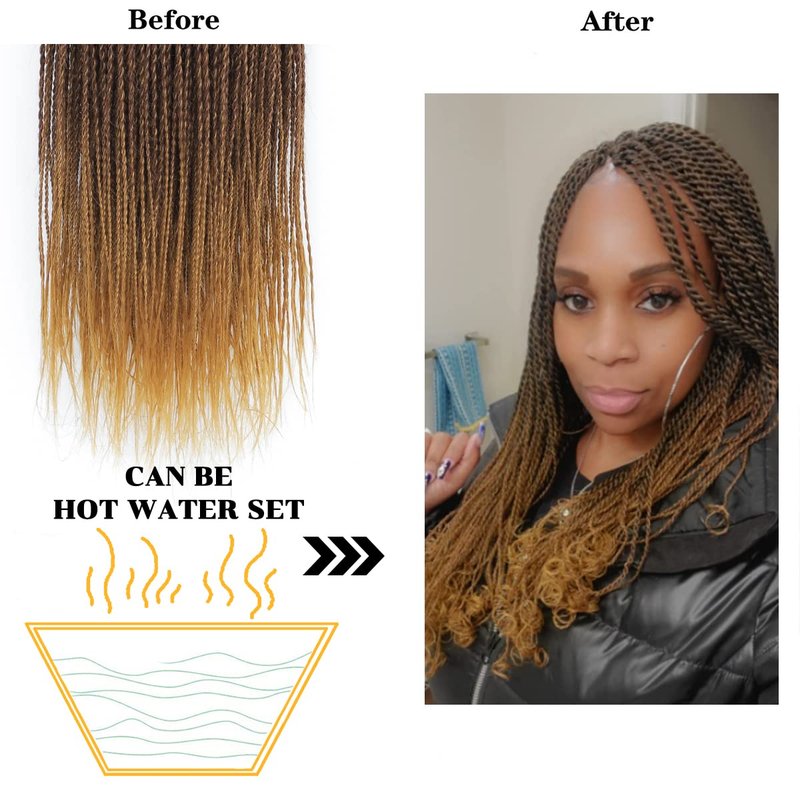 NAYOO Purple Crochet Hair Senegalese Twist, 18 Inch 8 Packs Small Crochet Hair for Black Women, 35 Strands/Pack Crochet Twist for Black Women, Twist Crochet Hair Extensions for Protective Styles