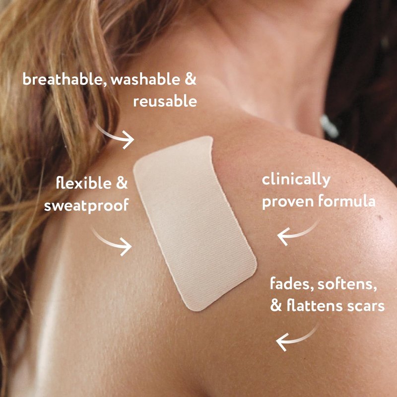 ScarAway Advanced Silicone Scar Sheets, Medical Grade Silicone Strips (1.5" x 3") Scar Treatment & Prevention for Surgical, Burn, Body, Hypertrophic & Keloid Scars Treatment, 8 Tan Reusable Sheets