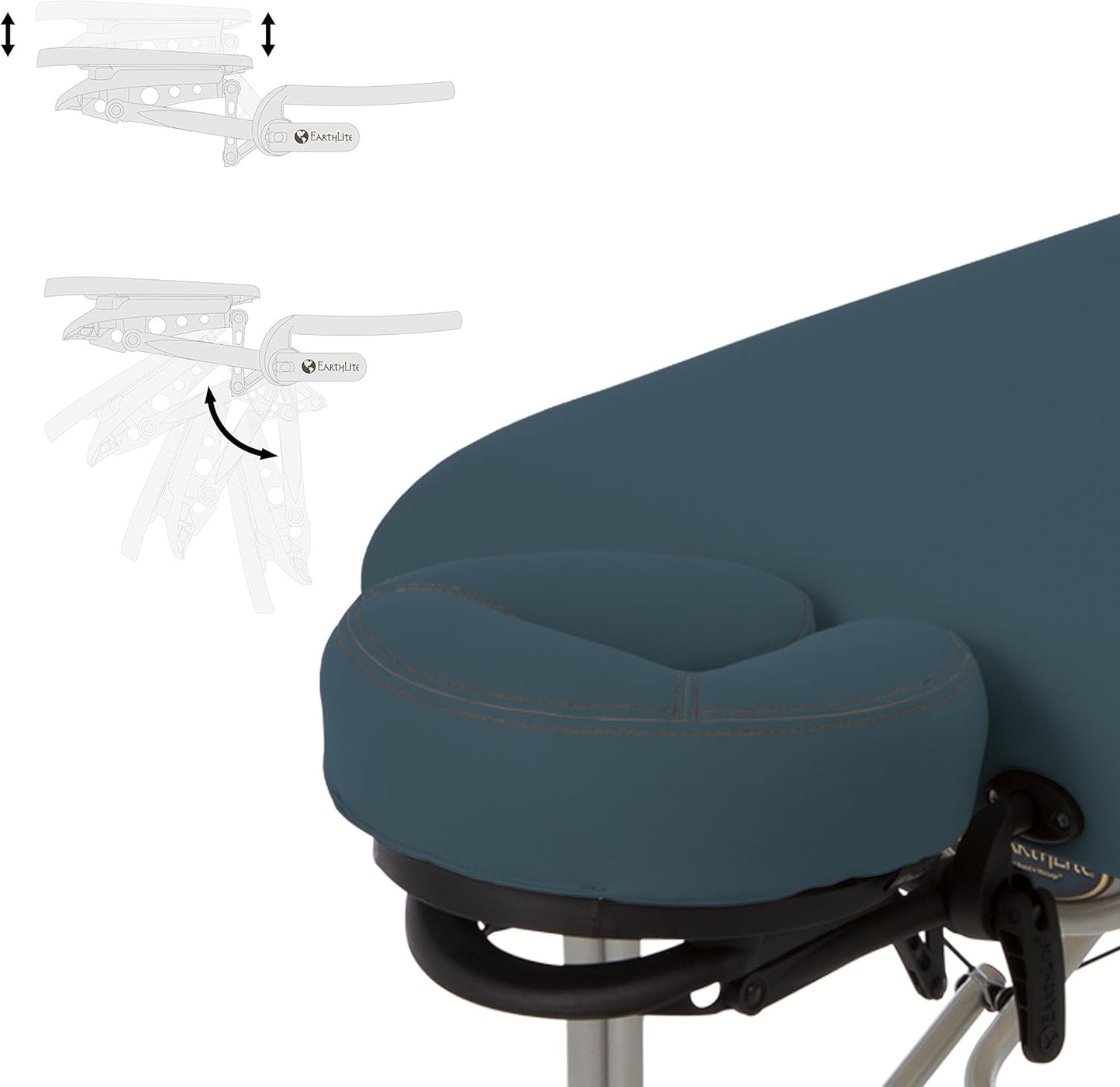 LUNA Portable Massage Table - Ultra-Lightweight Aluminum Frame with Flex-Rest Face Cradle | 29lb Carry Case