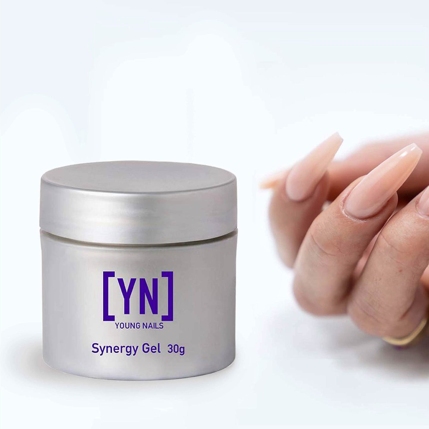 Young Nails Synergy Gel System, Building Gel - Hard Builder Gel, Superior Adhesion & Strength, Structured Nail Gel Builder - Build Gel, Pink, 30g