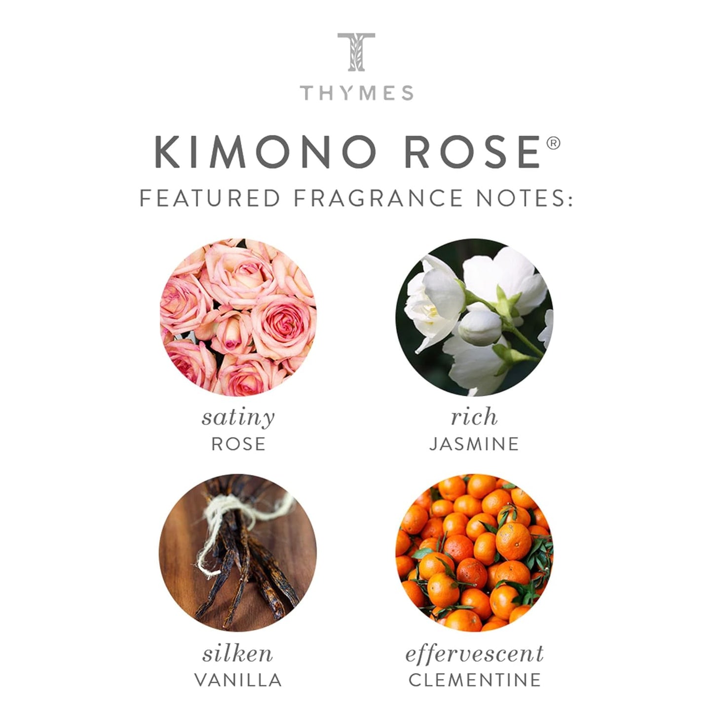 Thymes Hand Cream - Kimono Rose Scent | Moisturizing 3 Fl Oz Lotion