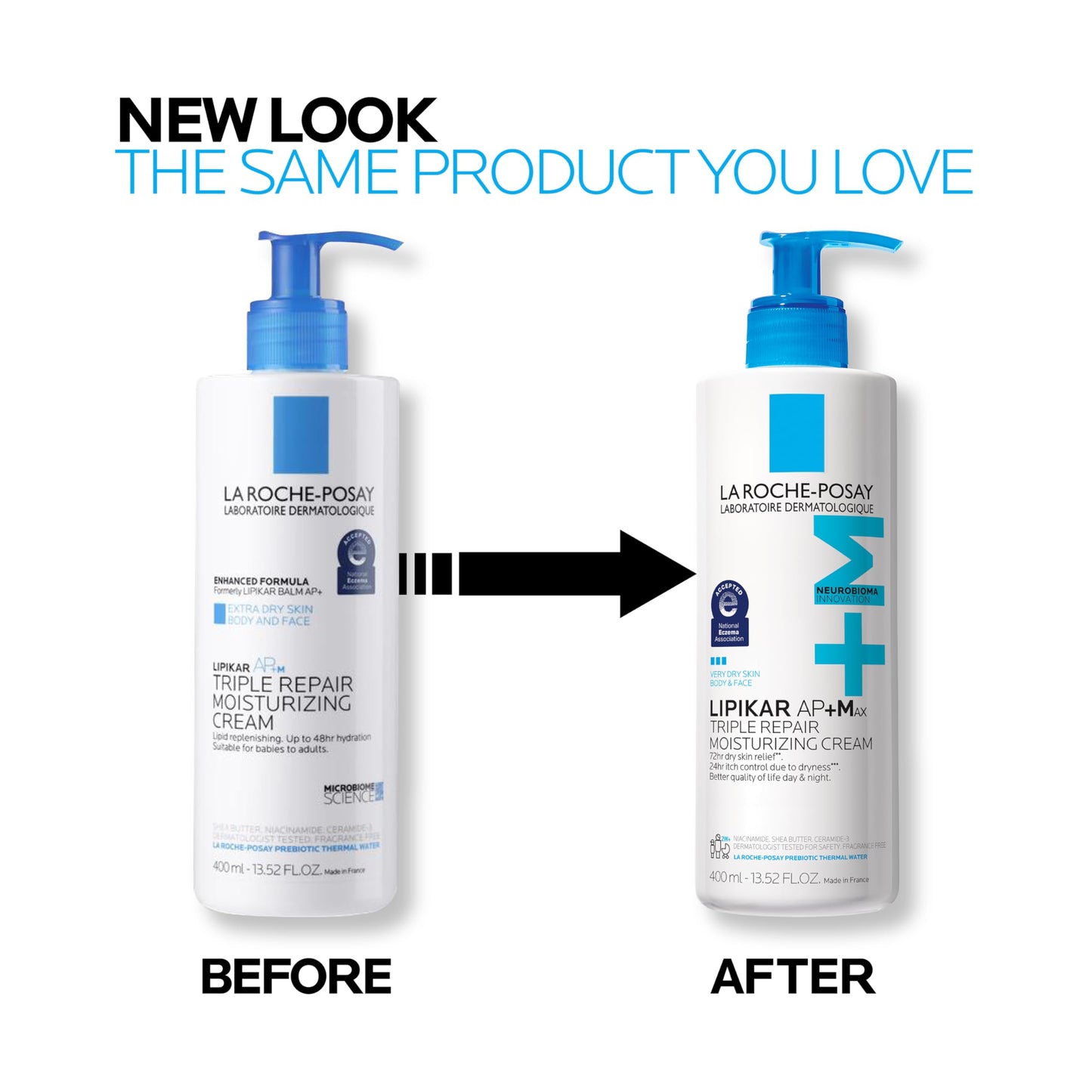 La Roche-Posay Lipikar AP+MAX Triple Repair Moisturizing Body Cream | Face & Body Lotion for Dry Skin with Shea Butter & Niacinamide | Gentle Moisturizer for Very Dry, Rough & Sensitive Skin, 475ml