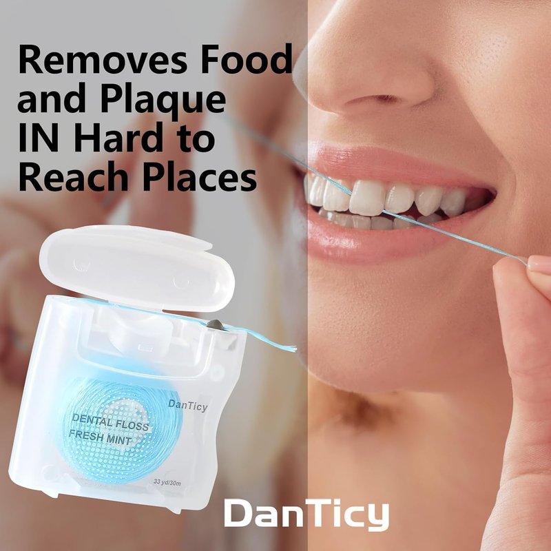 Coconut Oil Infused Dental Floss - Deep Clean, Extra Wide, PFAS Free | Mint Flavor (33 Yds)