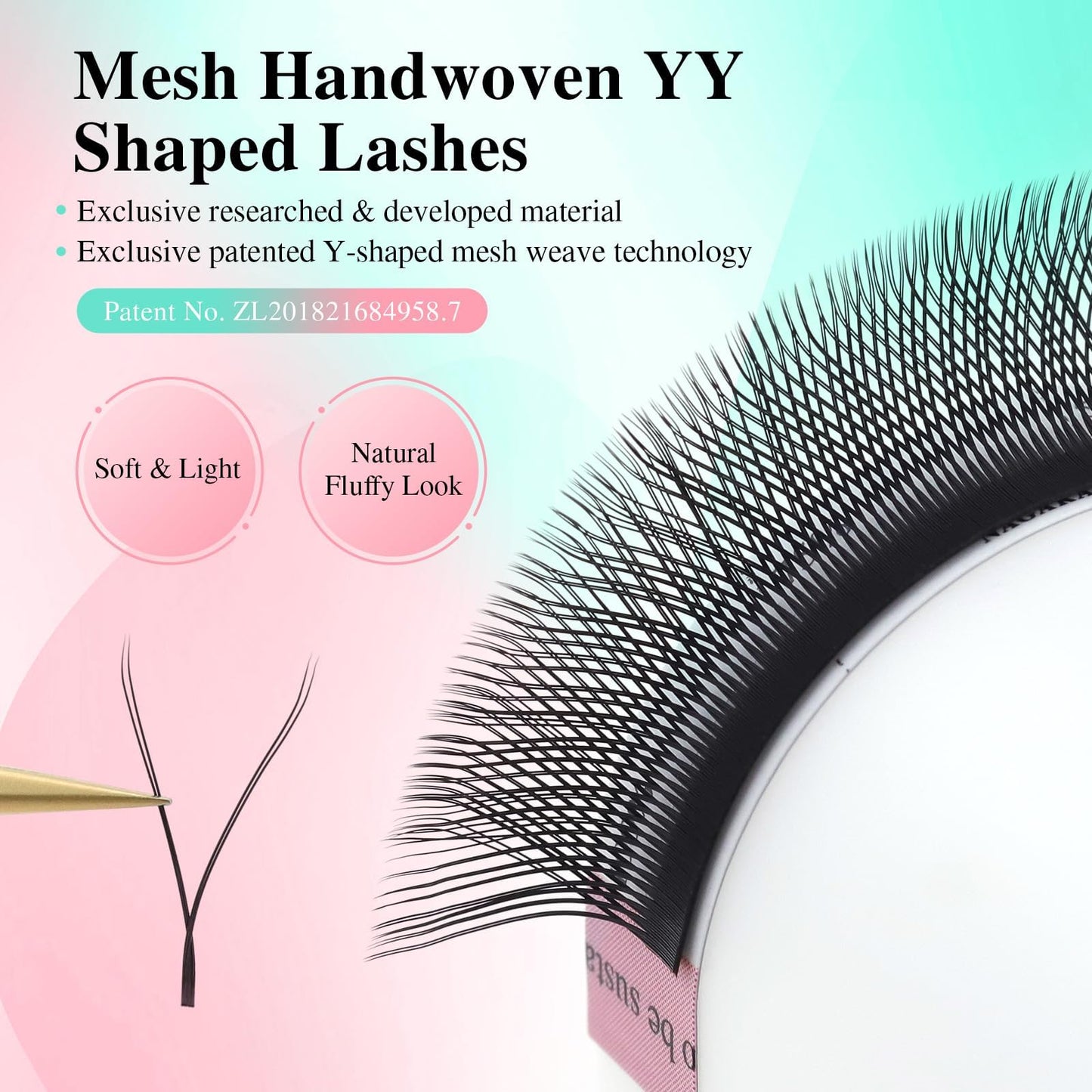 NAGARAKU 5 Trays yy Eyelash Extensions y lash 0.07mm D curl 9/10/11/12/13mm in 1 pack Premade 4D Easy Fan Russian Volume Cluster Faux Mink Matte Black 12 rows