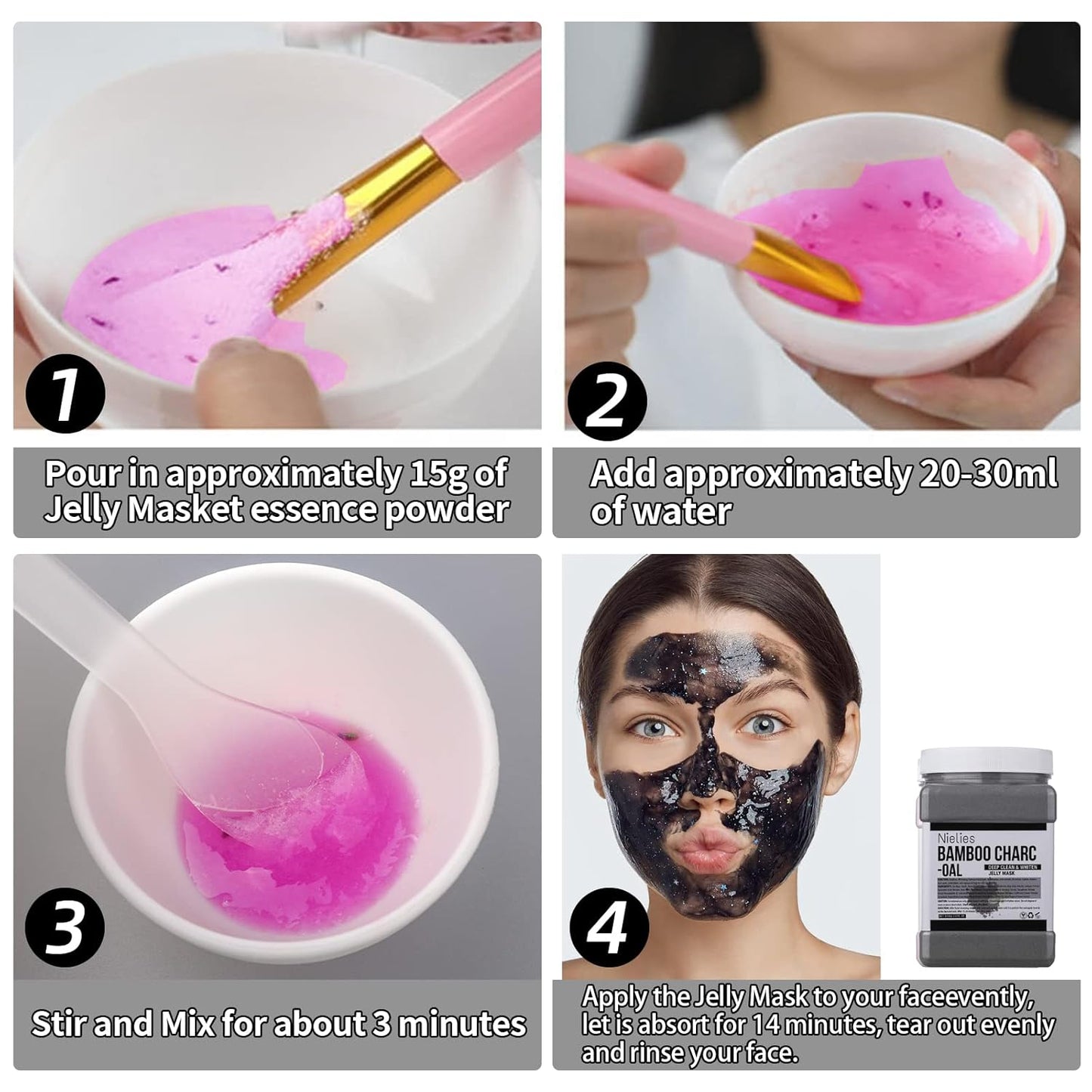 Jelly Face Mask - Charcoal Hydrating Hydrogel Mask for Facials | Professional Vajacial Treatment