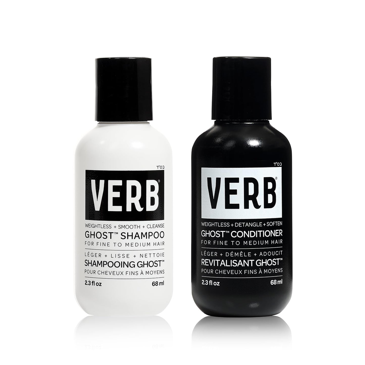 VERB Ghost Shampoo & Conditioner Duo Set - Infused with Moringa Oil -Cleanses + Moisturizes Fine and Weighed Down Hair - Vegan, No Parabens or Harmful Sulfates