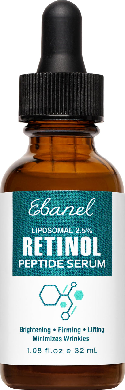 Ebanel Retinol Serum for Face with Vitamin C, Peptides & Hyaluronic Acid