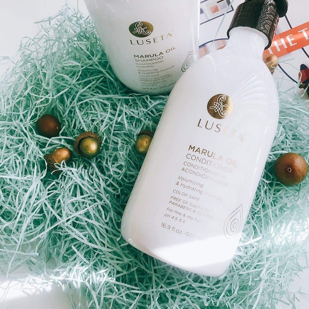 Luseta Marula Oil Shampoo & Conditioner Set - Moisturizing for Frizz Control & Split End Repair | 2 x 16 Fl Oz