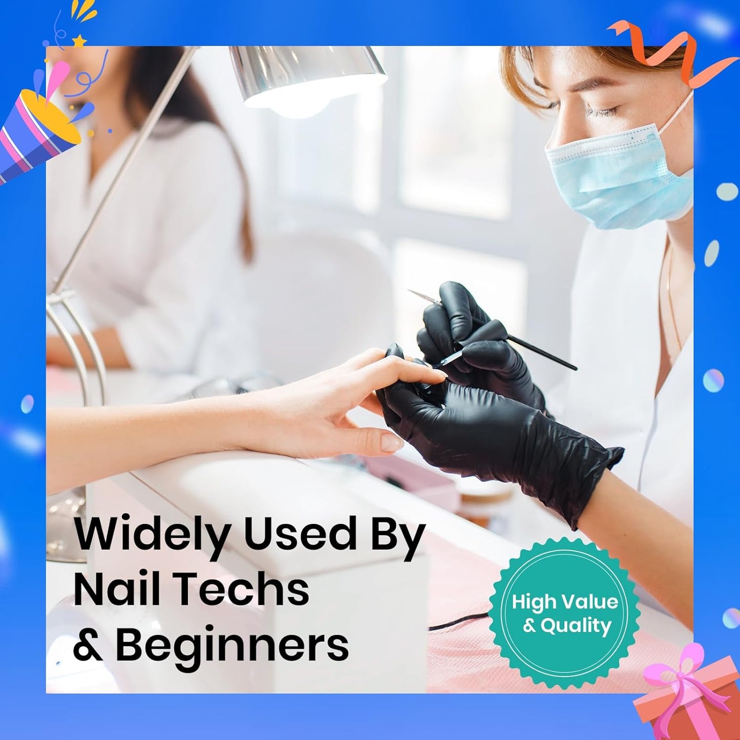 beetles Gel Polish 9 in 1 Gel Nail Glue for Clear Acrylic Nails Tips, Long Lasting Super Strong Brush Nail Glue for Fake Nails, Base Blooming Nail Gel, New Safe Formula, U V Light Cure