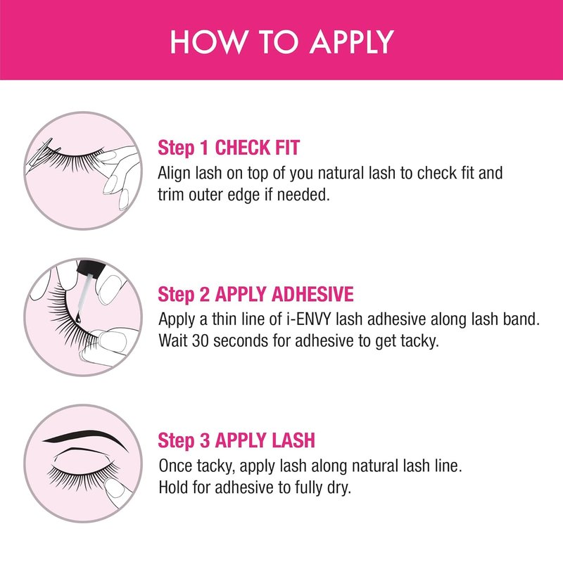 i•ENVY Demi Wispies False Lashes - 15 Pairs of Premium 100% Human Hair | Fluffy, Natural Look, Reusable