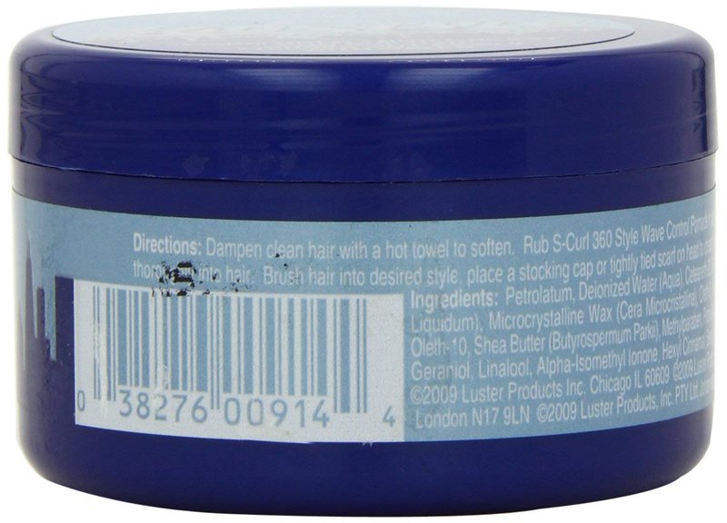 Lusters S-Curl 360 Wave Control Pomade - 3 Ounce | Perfect for Defined Waves, 6 Pack