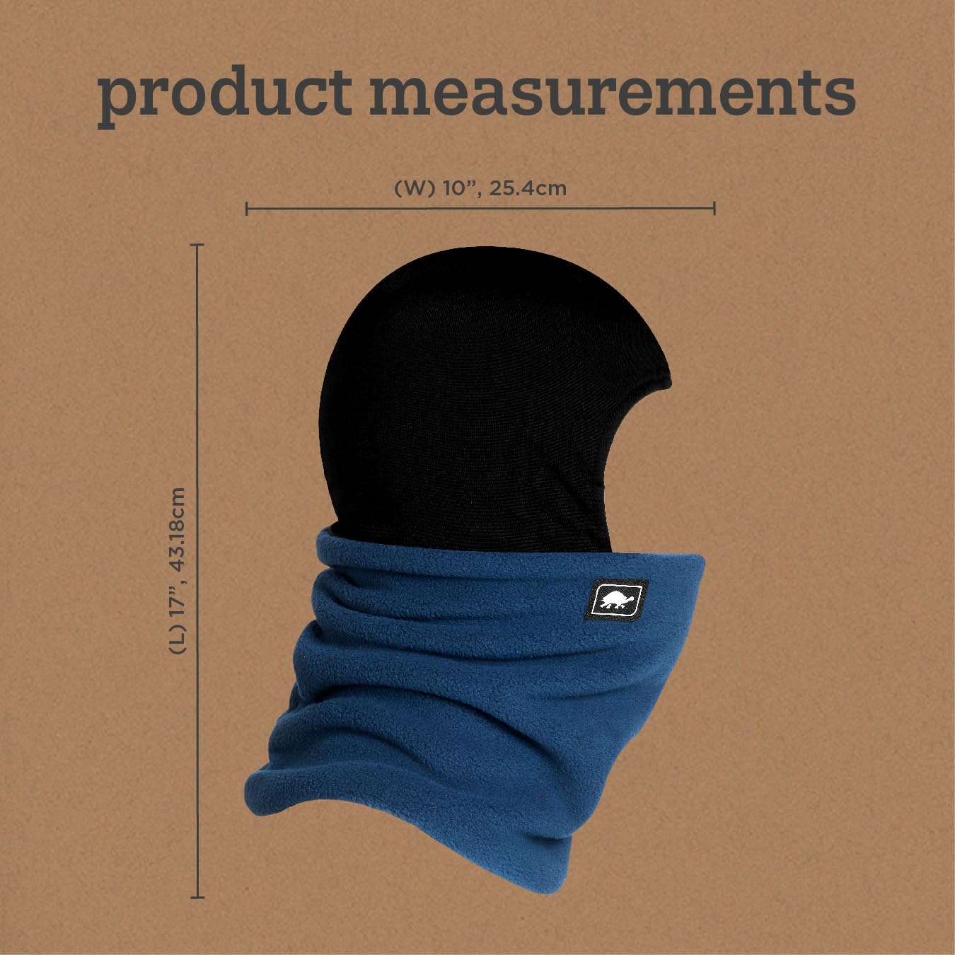 Turtle Fur Shellaclava Chelonia 150 Fleece Neck Warmer Helmet Liner Winter Balaclava Hood, Navy