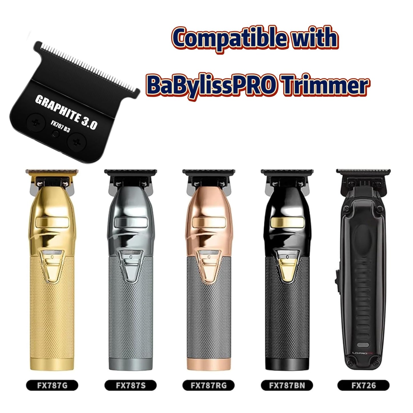 Replacement Blades Compatible with BaByliss PRO Barberology Trimmer Blade