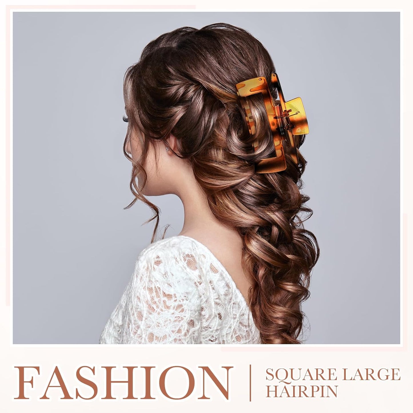 Large Hair Claw Clips - 36 Pcs Matte Rectangular Hair Claws | Strong Hold, Nonslip, 18 Colors